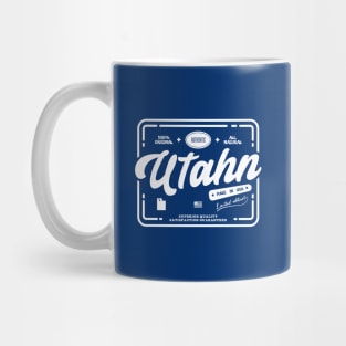 Authentic Utahn Cool Vintage Light Stamp Print Utah Resident Gift Mug